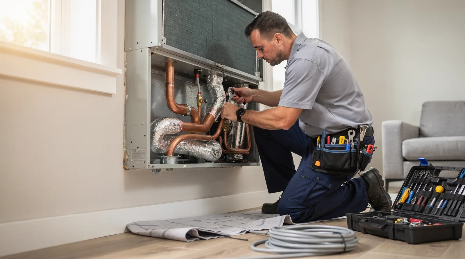 Central air conditioners are the most common cooling option, delivering whole-house comfort through a network